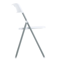 Стул складной на металлическом каркасе, белый Стул складной на металлическом каркасе, белый