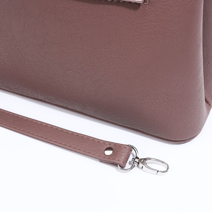 Сумка-тоут "Оливи" на молнии, цвет коричневый