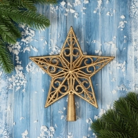 Наконечник "Звезда" вензеля в оправе, 18х20 см, золото Наконечник "Звезда" вензеля в оправе, 18х20 см, золото