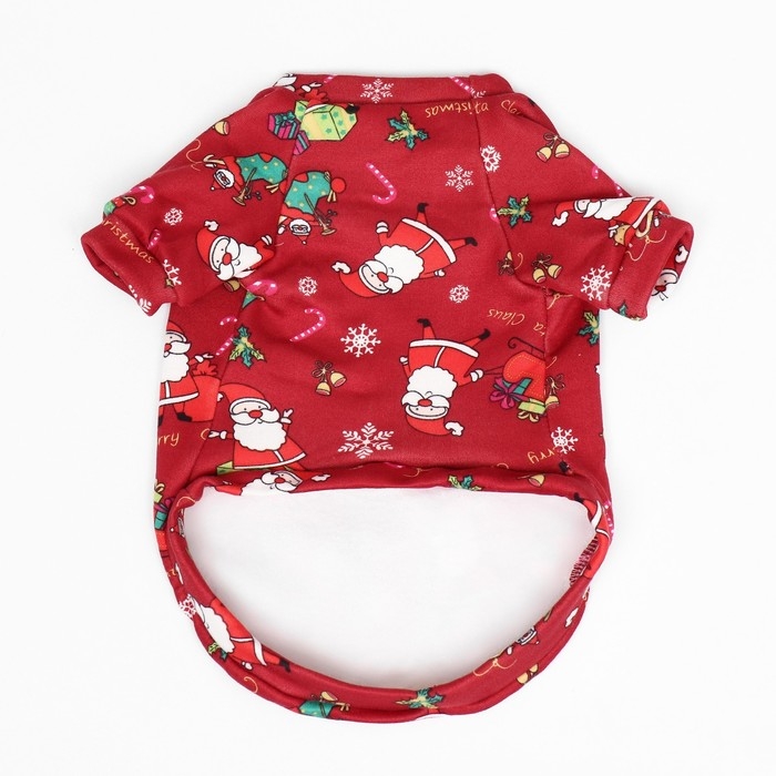 Новый год. Кофта новогодняя для животных Новый год. Кофта новогодняя для животных "Подарки", размер L, красный (ДС 35, ОГ 45 см)