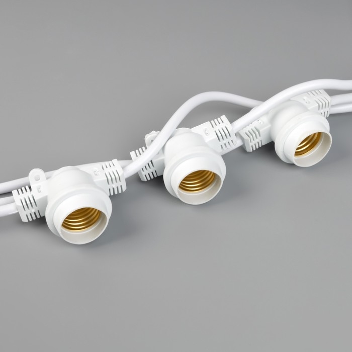 Гирлянда &laquo;Белт-лайт&raquo; 10 м, IP65, УМС, 2W, белая нить, шаг 40 см, Е27 (без ламп), 220 В