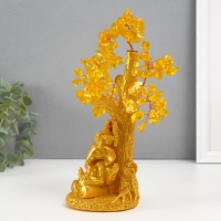 Сувенир бонсай "Ганеша у денежного дерева" жёлтый 120 камней 9х9х23,5 см Сувенир бонсай "Ганеша у денежного дерева" жёлтый 120 камней 9х9х23,5 см