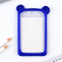 Чехол для бейджа с ушками &laquo;Мишка&raquo;, 7 х 12 см