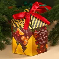 Подарочный набор &laquo;Верь в чудеса&raquo;: чай чёрный, вкус: глинтвейн, 50 г., кружка 300 мл., носки 36 - 39 размер