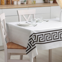 Клеёнка на стол на нетканой основе Доляна &laquo;Стэф&raquo;, ширина 140 см, рулон 20 м, цвет белый