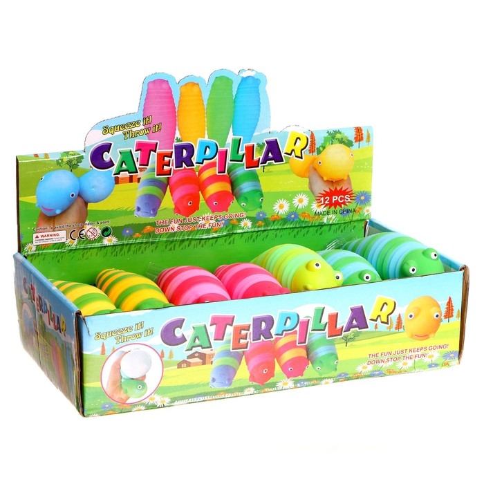 Мялка &laquo;Гусеница&raquo; с пастой, цвета МИКС