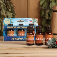 Набор эфирных масел 3 шт по 15 мл, сосна, эвкалипт и мята "С Новым годом! С легким паром!" Набор эфирных масел 3 шт по 15 мл, сосна, эвкалипт и мята "С Новым годом! С легким паром!"