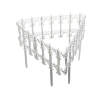 Ограждение декоративное, 25 &times; 180 см, 5 секций, пластик, белое, &laquo;Классика&raquo;