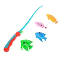 Рыбалка &laquo;Морская волна&raquo;, 4 рыбки, удочка, МИКС