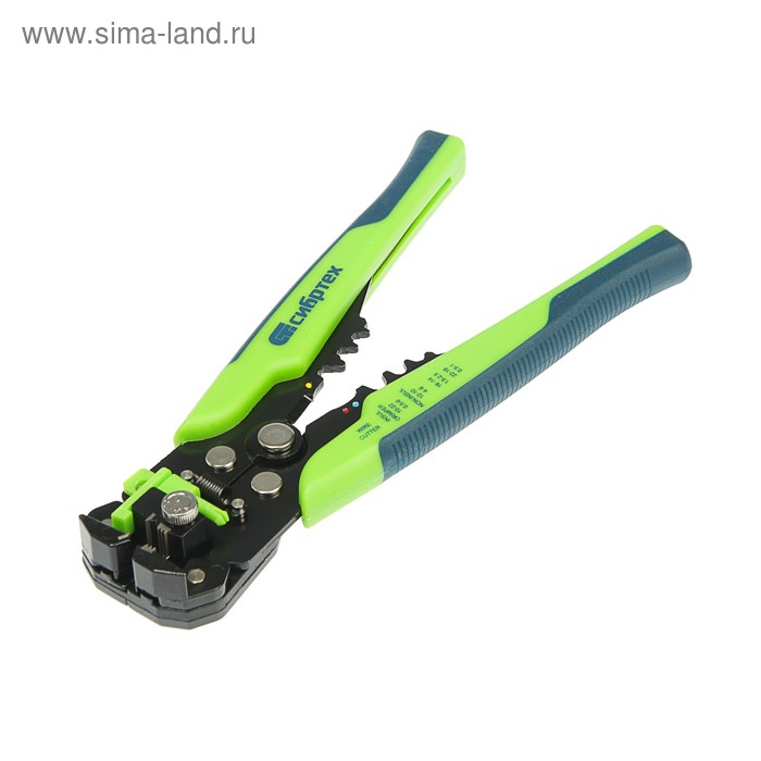 Щипцы для зачистки электропроводов Щипцы для зачистки электропроводов "Сибртех" 17734, функция обрезания проводов, 0.2-6 мм