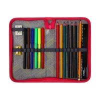 Пенал 1 секция, 115 х 205 мм, с наполнением 16 предметов, Calligrata "Зайка" ламинированный картон, 30П26/set Пенал 1 секция, 115 х 205 мм, с наполнением 16 предметов, Calligrata "Зайка" ламинированный картон, 30П26/set