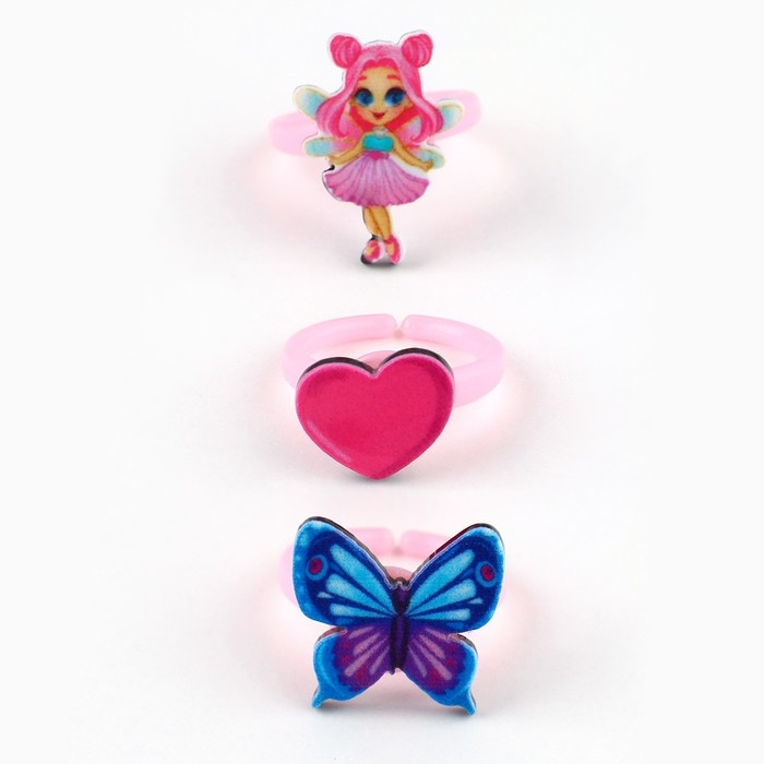 Кольцо 3 шт с тату «Прекрасной фее» 8 х 12 см Кольцо 3 шт с тату «Прекрасной фее» 8 х 12 см