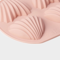 Форма для шоколада Доляна &laquo;Ракушки&raquo;, 14,5&times;12,5&times;2 см, 4 ячейки (6&times;4,8 см), цвет МИКС