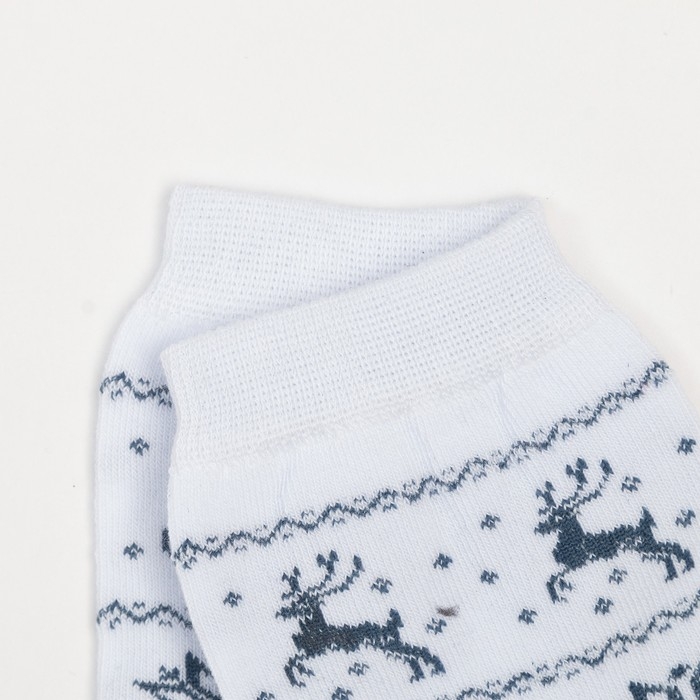 Носки женские &laquo;Оленята&raquo; цвет белый, размер 23-25