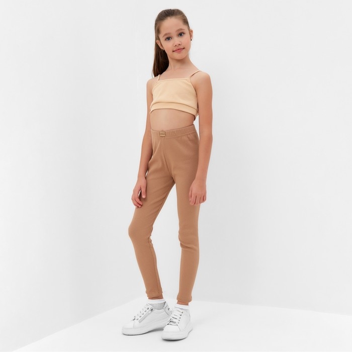 Лосины для девочки MINAKU цвет светло-бежевый, рост 164 см Лосины для девочки MINAKU цвет светло-бежевый, рост 164 см
