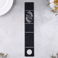 Подсвечник большой "Пальмовый лист" 7х7х11,5 см, чёрный