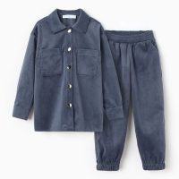 Костюм детский KAFTAN "Velvet", размер 38 (146-152), синий Костюм детский KAFTAN "Velvet", размер 38 (146-152), синий