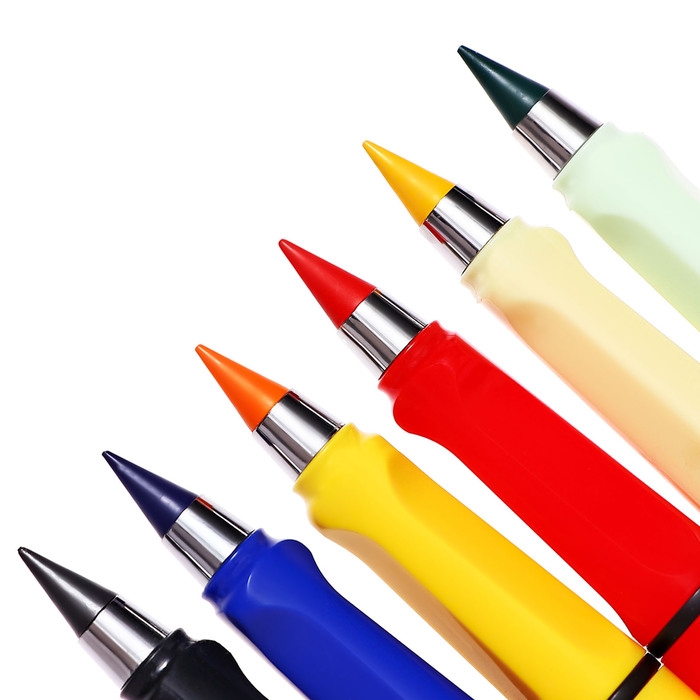 Набор карандашей, 6 цветов, вечные, резиновый декор, Calligrata Набор карандашей, 6 цветов, вечные, резиновый декор, Calligrata