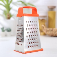 Тёрка &laquo;Универсал&raquo;, 4 грани, с крышкой-дозатором и пластиковой ручкой, 11&times;8,5&times;22 см, цвет МИКС