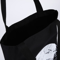 Шопер &laquo;Аниме&raquo; 35х0.5х40 см, отд без молнии, без подклада, чёрный