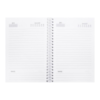 Еженедельник на гребне недатированный А5, 86 листов, картон 7БЦ, "Ретро девушка", матовая ламинация, фольга