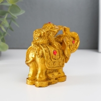 Нэцке полистоун бронза "Слон с денежной жабой на спине" 7,5х9,3х5,2 см Нэцке полистоун бронза "Слон с денежной жабой на спине" 7,5х9,3х5,2 см