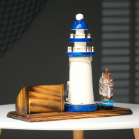 Набор настольный &laquo;Маяк&raquo;: подставка для ручек, визитница, 14 х 30 х 27 см