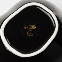 Салатник керамический неровный край &laquo;Синяя&raquo;, 600 мл, 17 см, цвет синий