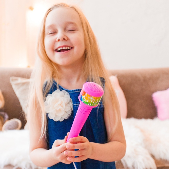 Микрофон &laquo;Ты звезда&raquo;, высота 80 см, цвет розовый