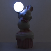 Торшер "Зайка" LED USB розовый 30х30х69см