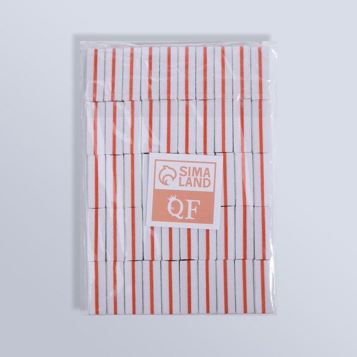 Бафы наждачные для ногтей, набор 50 шт, двухсторонние, 3,5 &times; 2,5 см, цвет белый