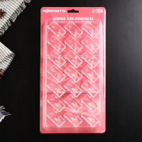 Форма для конфет и шоколада KONFINETTA &laquo;Плетёный батон&raquo;, 27,5&times;17,5&times;2,5 см, 21 ячейка 3,5&times;1,5&times;1,5 см, цвет прозрачный