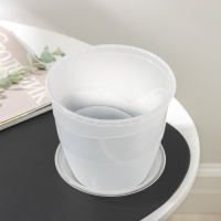 Горшок для цветов с поддоном &laquo;Венеция&raquo;, 2 л, d=16 см, цвет прозрачный