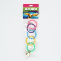 Игрушка для птиц "Разноцветные кольца" 5 шт Игрушка для птиц "Разноцветные кольца" 5 шт