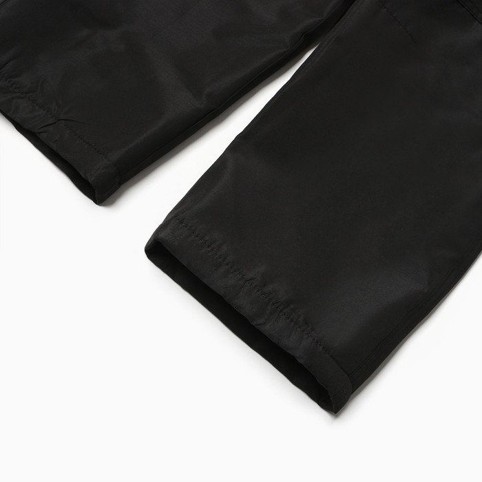 Брюки утеплённые для девочек, цвет чёрный, рост 140 см