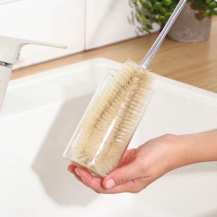 Ёршик для посуды Доляна, 42&times;6 см, цвет МИКС