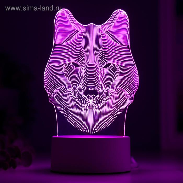 Светильник "Волк" от сети 9,5x11,5x20 см