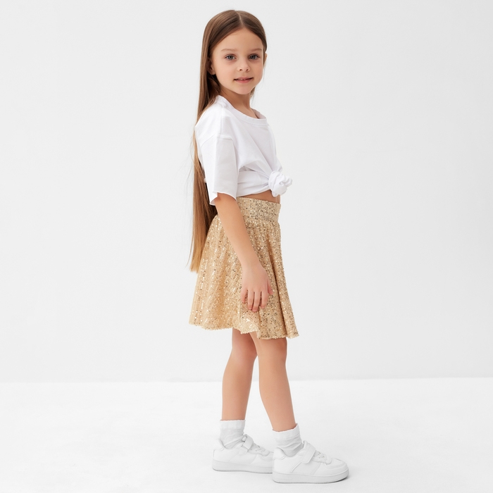 Юбка из пайеток KAFTAN размер 34 (122-128 см), золотой