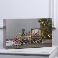 Светодиодная фигура &laquo;Паровоз&raquo; 30 &times; 18 &times; 11 см, пластик, батарейки ААх3 (не в комплекте), USB, свечение тёплое белое