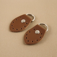 Петля пришивная для сумки, с полукольцом, пара, 6 × 3,5 см, цвет коричневый/никель Петля пришивная для сумки, с полукольцом, пара, 6 × 3,5 см, цвет коричневый/никель