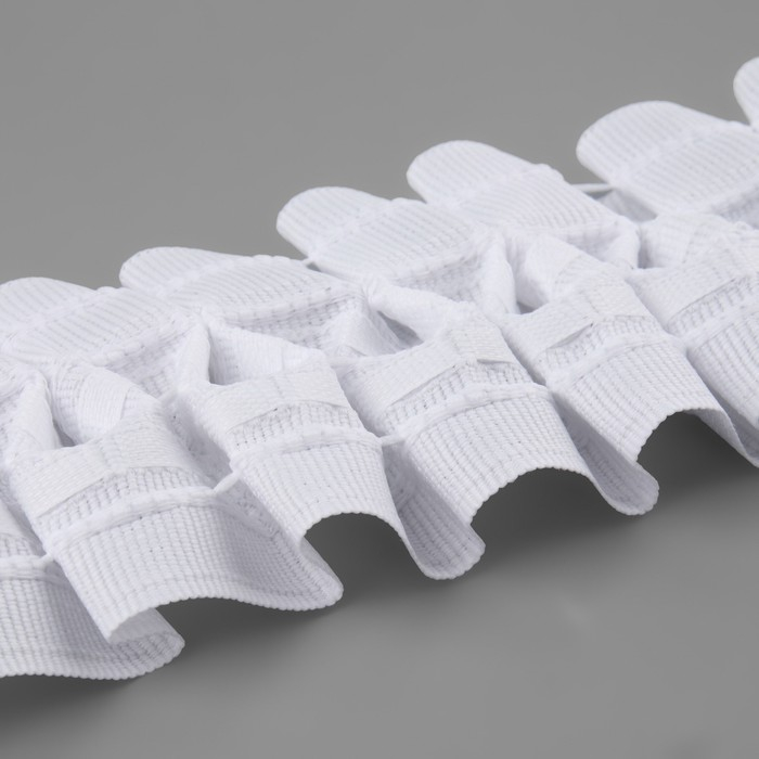 Шторная лента классическая, матовая, 6 см, 50 &plusmn; 1 м, цвет белый