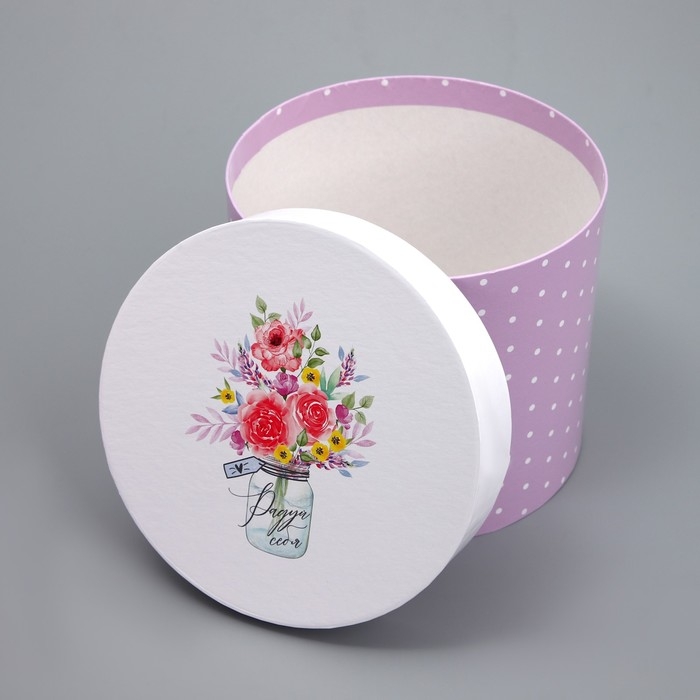 Набор шляпных коробок 3 в 1, упаковка подарочная, «Букетики», 16 х 16 х 14‒20 х 20 х 17 см Набор шляпных коробок 3 в 1, упаковка подарочная, «Букетики», 16 х 16 х 14‒20 х 20 х 17 см