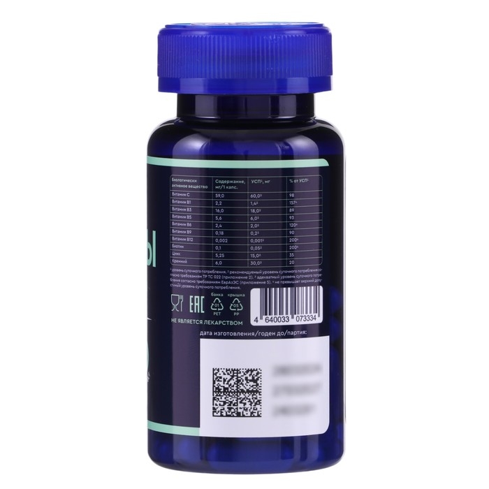 Витамины для волос GLS Pharmaceuticals, 60 капсул по 370 мг