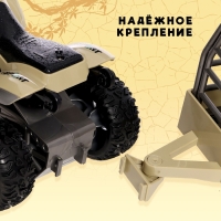 Квадроцикл &laquo;Дино&raquo;, инерционный, 1:16, с динозавром, световые и звуковые эффекты
