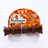 Игрушка для собак "Шипастая кость", TPR+Бамбук, массажная,14 х 3,5 х 5 Игрушка для собак "Шипастая кость", TPR+Бамбук, массажная,14 х 3,5 х 5