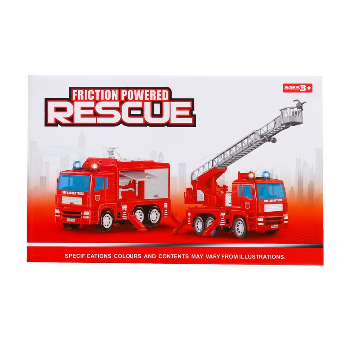 Машина инерционная &laquo;Пожарная&raquo;, масштаб 1:16, световые и звуковые эффекты, стреляет водой, МИКС