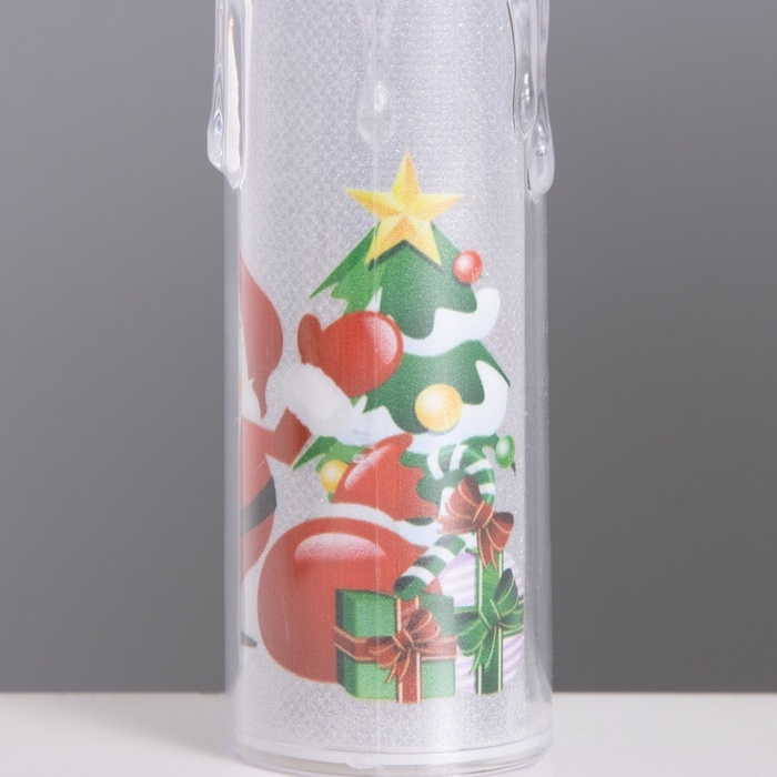 Светильник "Свеча" дед мороз с подарками 3хLR1130 3,7х3,7х12см