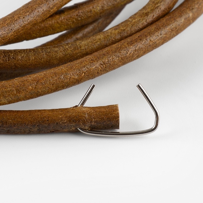 Ремень приводной к БШМ, со скрепкой, кожаный, 173 &times; 4 мм, цвет коричневый