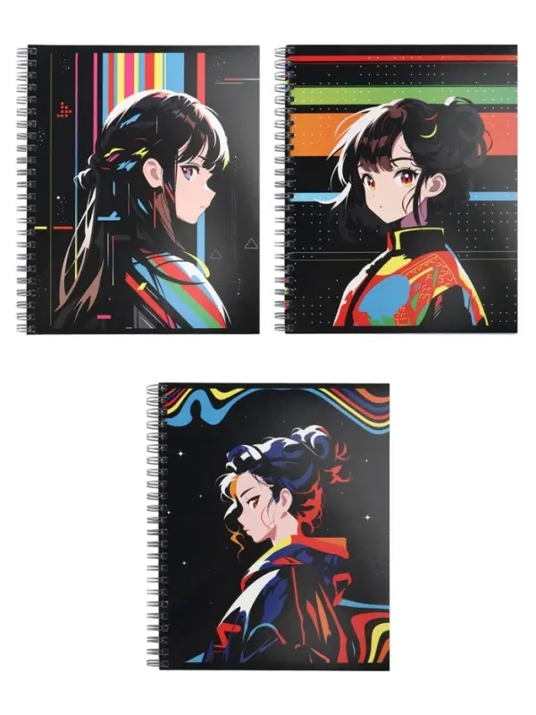 Компл тетр из 3шт 96л кл на гребне Аниме. Яркий стиль, обл мел карт, офсет (10296903)