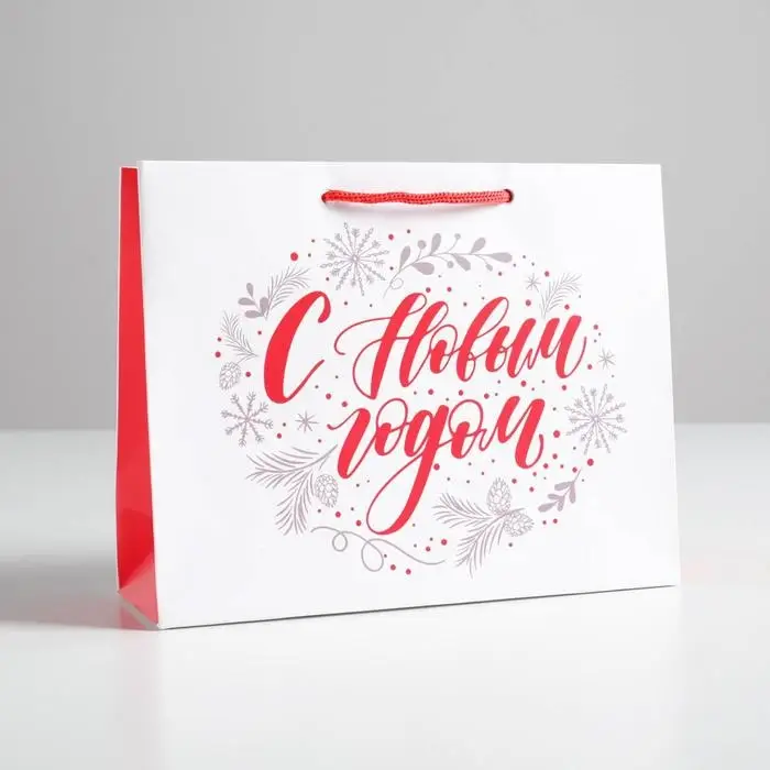 Пакет ламинированный &laquo;С Новым годом!&raquo;, MS 23 х 18 х 8 см